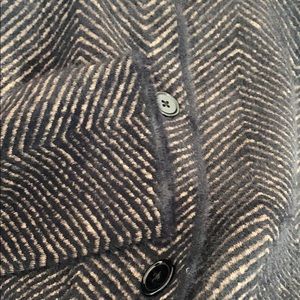 NWT Andrea Jovine coat brown/black zig zag sz XL